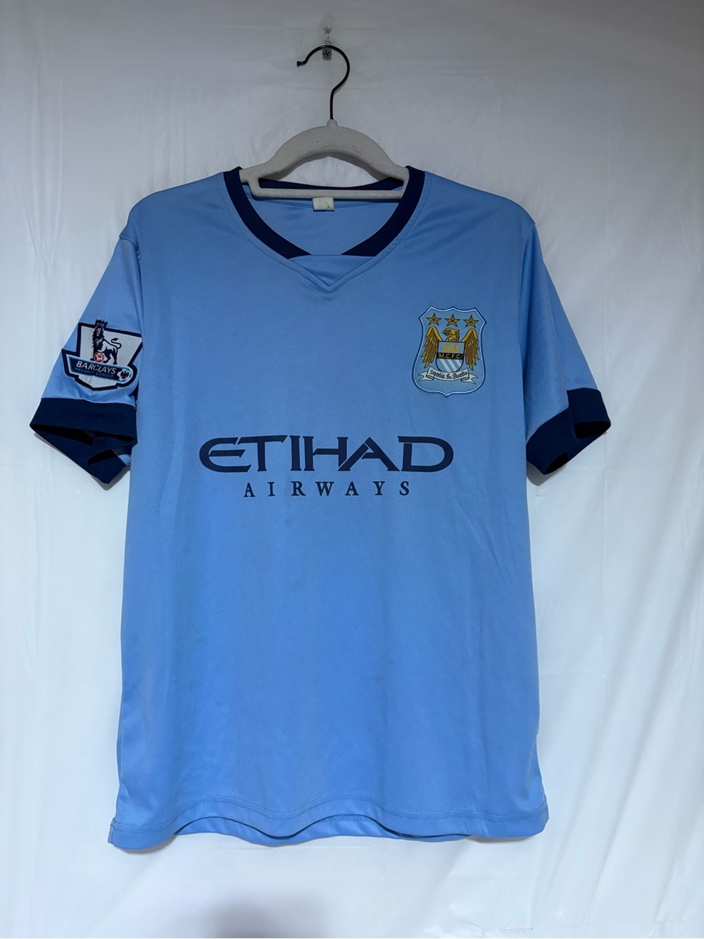 Manchester City Light Blue Home Jersey with Etihad Logo